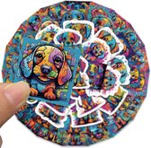 Doodle hond Stickers 50 Stuks - Luxe Stickers - Skateboard Stikers - Laptop Stickers - Stickers Kinderen - Stickers Volwassenen - Stickervellen - Plakstickers - Stickers Koffers - Bullet Journal