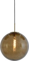 Light & Living Hanglamp Magdala - Bruin Glas - Ø40cm - Modern - Hanglampen Eetkamer, Slaapkamer, Woonkamer
