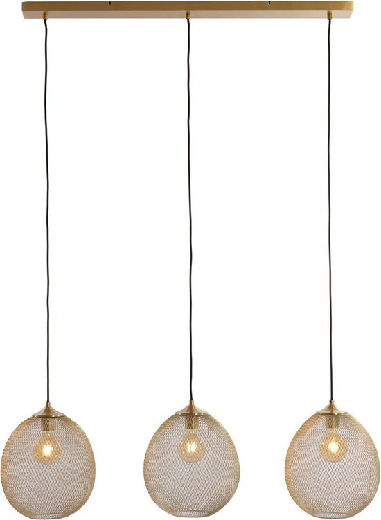 Light & Living Hanglamp Moroc - Goud - 104x30x34cm -3L - Modern - Hanglampen Eetkamer, Slaapkamer, Woonkamer