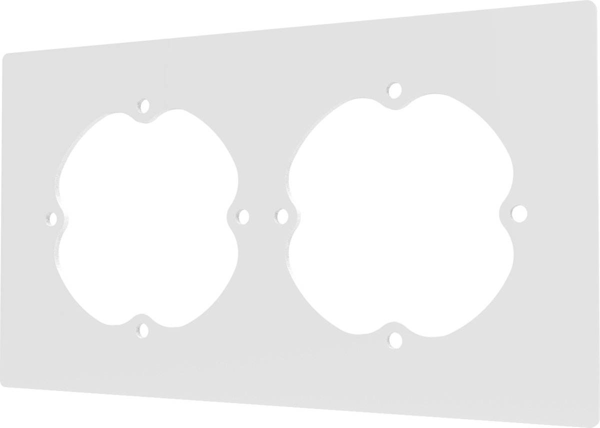 Kos Design - opvulraam dubbel Stopcontact - Wit - Opvulramen - Opvulraampje