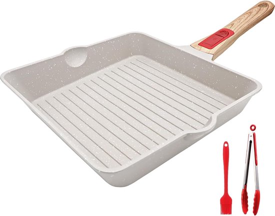Niet-klevende crêpepan met afneembare handgreep, 10 inch gegoten aluminium dosa tawa tortillapan, pannenkoekenpan inductie compatibel - Zwart