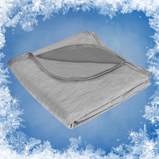 Koeldeken - Chill Throw - Comforthoes - Verfrissende sprei - Slaaplaken - Temperatuurregulerend dekbed - Thermisch regulerend laken - Grijs - 150x 200cm
