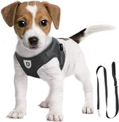 DOWO® - Hondentuig - Harnas Hond - Maat XS - Zwart - Hondenharnas - Honden Tuigje - Hondentuigje - Honden Harnas - Kleine Hond - Tuig Hond