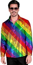 Paillettenshirt Heren Regenboog | S/M