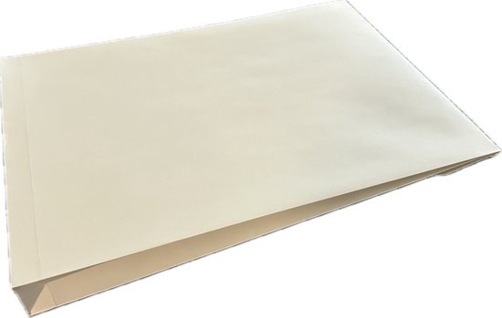 Monsterzak enveloppen - 262 x 371 x 38 mm - 170 grams - Crème/ geel - Kraftpapier - 25 stuks