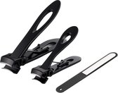 Igoods Premium Manicure Set - 3-delig Manicure Set - Nagelknipper Set - Nageltang - Teennagels - Vingernagels - Zwart