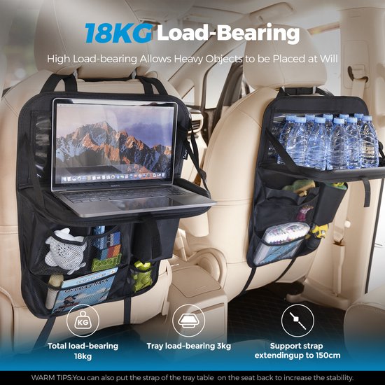 Tsumbay Auto Organizer 2 Stuks - met Lade en Transparant Vak voor iPad - Opbergtas Multi Pockets - 60*42*5cm - Max 18kg van Tsumbay — afbeelding 2