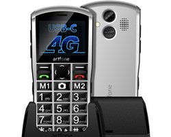 Senioren Mobiele Telefoon - SOS-functie - Grote knoppen - Valbescherming - Bewaarzakje