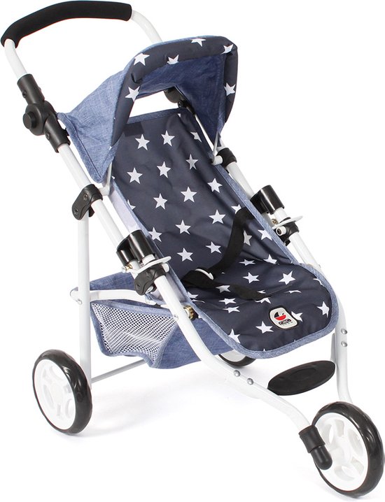 Bayer Chic 2000 - Poppenwagen Jogger Lola - Melange Grijs Roze