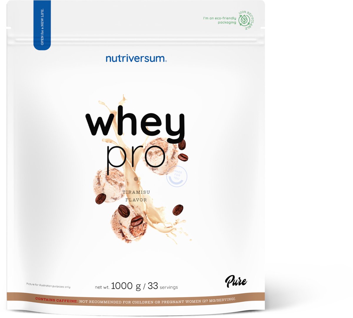 Goedkoopste Nutriversum | WheyPro protein | Tiramisu | 1kg 33 servings | Instant | Eiwit shake | Proteïne shake | Spijsvertering enzymen | Eiwitten | Proteïne | Supplement | Concentraat | Nutriworld