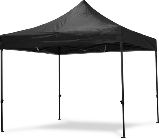 Partytent - Vouwtent - 3x3m - Easy Up - Opvouwbaar - Waterdicht - Draagtas - Zwart