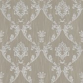 Barok behang Profhome 306583-GU textiel behang gestructureerd in barok stijl glanzend zilver bruin 5,33 m2