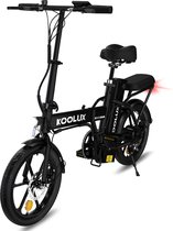 KOOLUX Elektrische Fiets BK5S - 16*3.0 Inch Fat Tire City Commuter EBike met Afneembare 36V 10.4Ah Lithium Batterij - Opvouwbaar E-Bike met 250W Motor