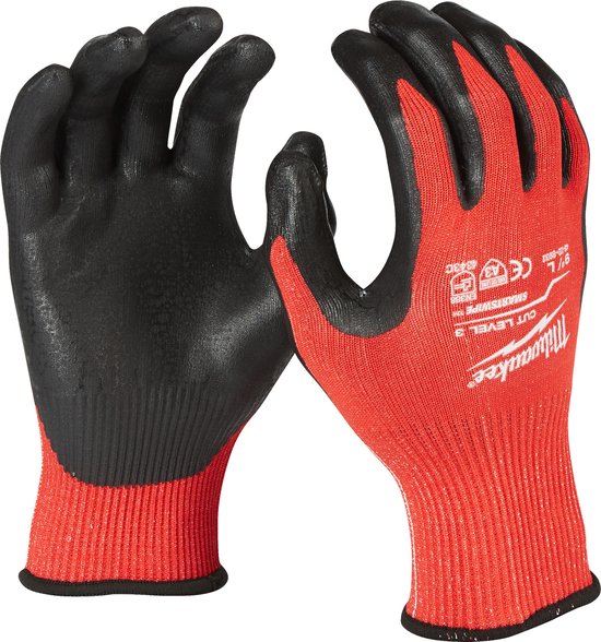 Milwaukee snijklasse 3 gedimde handschoenen. Cut Level 3 Handschoenen - XL / 10 - 1pc - 4932471422