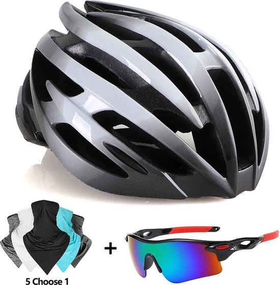 Ultralight Fietshelm - Triathlon - Mountainbike Helm - BBB Cycling - Racefiets Helm - MTB Helm - Fietshelm voor volwassene en kinderem - 54-60 cm - zwart