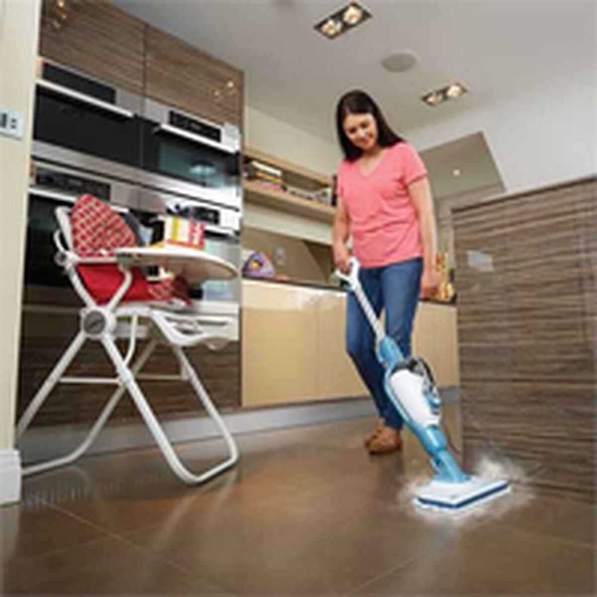 BLACK+DECKER 9IN1 Steam-mop Rechtopstaande stoomreiniger 0.5l 1300W Turkoois, Wit – foto 5