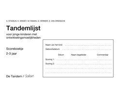 Tandemlijst voor jongeren met ontwikkelingsmoeilijkheden