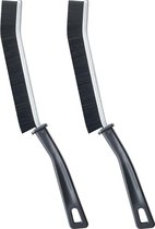 BOTC Spleetreinigingsborstel - Set van 2 stuks - Gap Cleaner - Smalle Schoonmaak borstel - Spleetborstel - Zwart