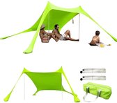 Multis Strandtent - Strandtent - Strandtent Baby / Kinderen - UV Bescherming - 5-8 persoons - Inclusief Tas - Groen