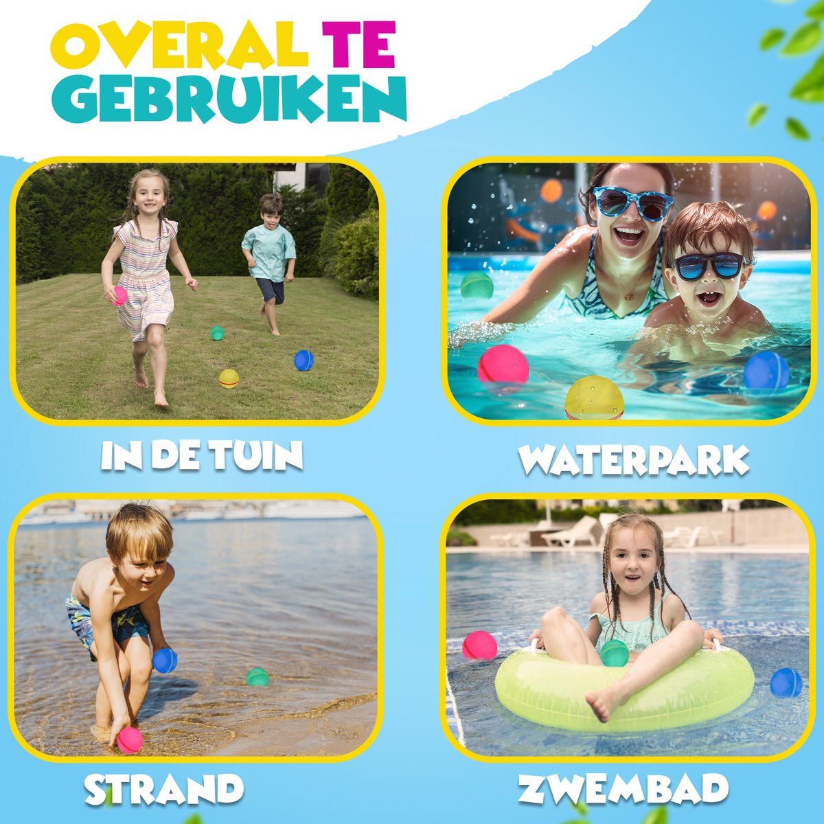 Toylandia Herbruikbare Waterballonnen - Set van 6 - Magnetisch - Waterbal - Waterspeelgoed - Voor Kinderen en Volwassenen — afbeelding 5