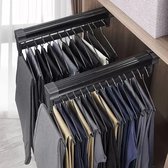 Tringle à vêtements extensible et réglable pour armoire tringle télescopique pantalon - 347 mm noir