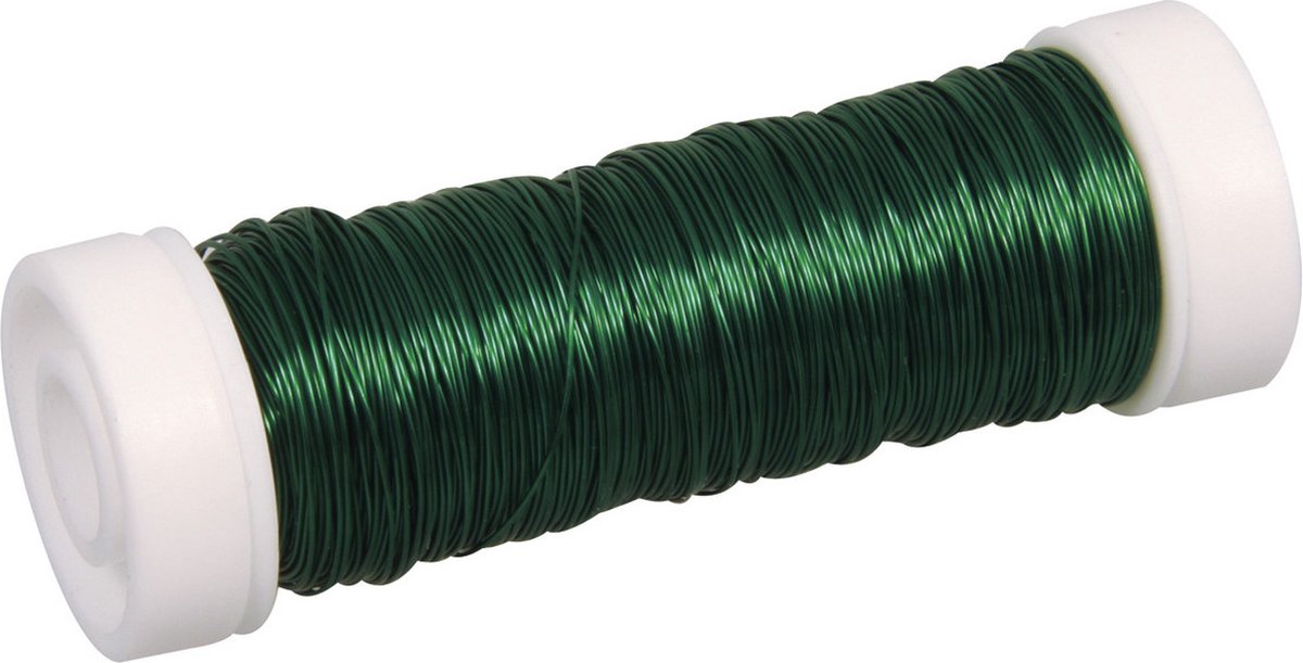 Rayher Sieraden maken draad - donkergroen - 0.3 mm dik - 50 meter snoer - haakdraad - bindmaterialen - rijgkoord