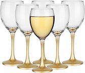 Glasmark Wijnglazen - 6x - Gold collection - 300 ml - glas