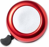 Fietsbel Ring - metallic rood - Dia 5.5 cm - Aluminium - verstelbaar - Fiets accessoires - kinderen/volwassenen