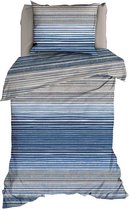 Romanette Jordy Dekbedovertrek - Eenpersoons - 140x200/220 cm - Blauw