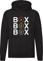 Box Box Box Hoodie - zandvoort - pitstop - banden - unisex - trui - sweater - capuchon