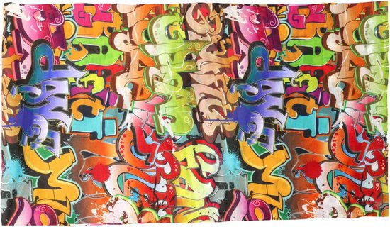 Haarband Multifunctioneel Hoofdband Col Sjaal Bandana Graffiti Print Multi Color