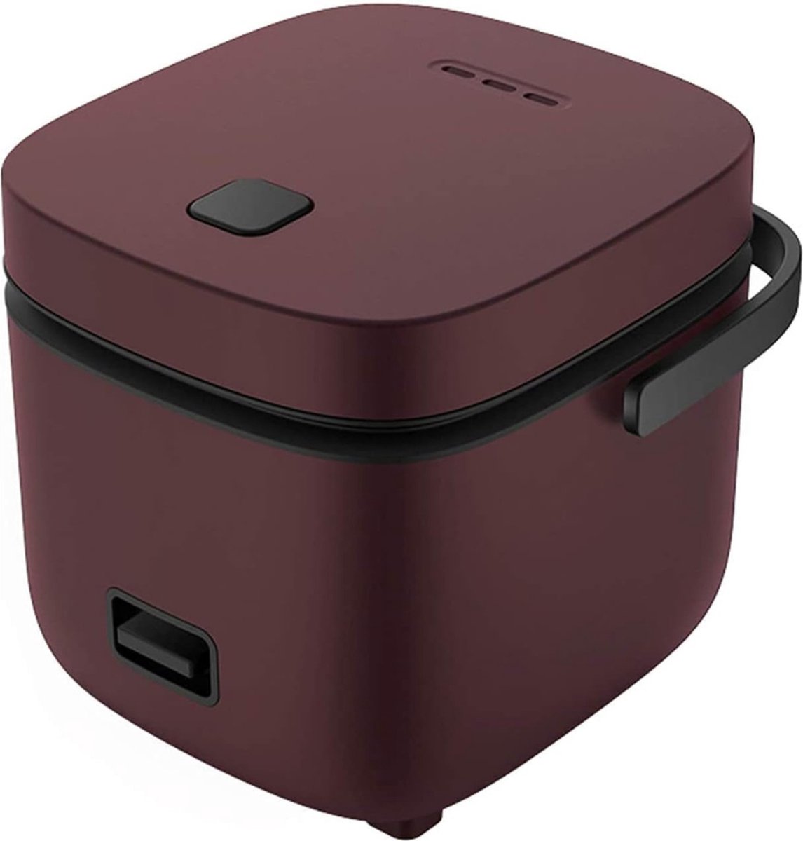ALLGoods. Rijstkoker Klein – Stoomkoker met Anti-Aanbaklaag Rijstkoker met Stomer 1.2L – Warmhoudfunctie – Rijstkokers Eenvoudig te Bedienen – Multicooker Bruin