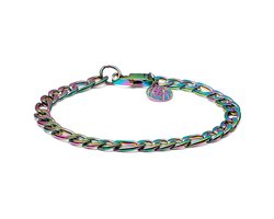 Lucleon - Heren - Roestvrij Staal Schakelarmband - Groen