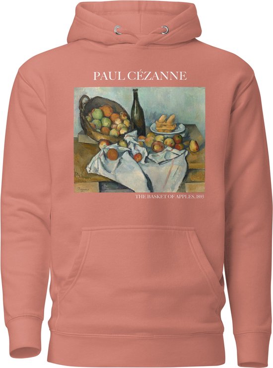 Paul Cézanne 'De Mand met Appels' ("The Basket of Apples") Beroemd Schilderij Hoodie | Unisex Premium Kunst Hoodie | Dusty Rose | S