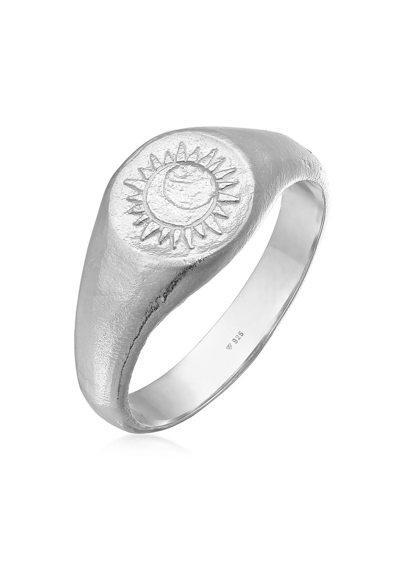 Haze & Glory - Ring - HG HAZE & GLORY - Ring voor Heren in 925 sterling zilver, Sieraden voor Heren, Zilveren ring geoxideerd, Zon, Heilige Zon - Heren