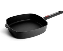 Hapjespan, Vierkant, 28 x 28 cm, 3.5 L, Gerecycled Aluminium, QXR Non Stick, Inductie - Woll | EcoLogic QXR