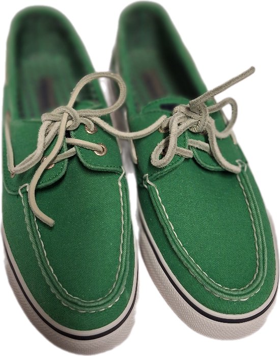 SPERRY-BOOTSHOE-CANVAS-GREEN-SIZE 37.5