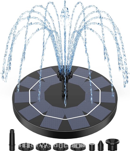Solar fontein - Fontein op zonne energie - Tuinfontein - Tuin decoratie - Must have voor in uw tuin!
