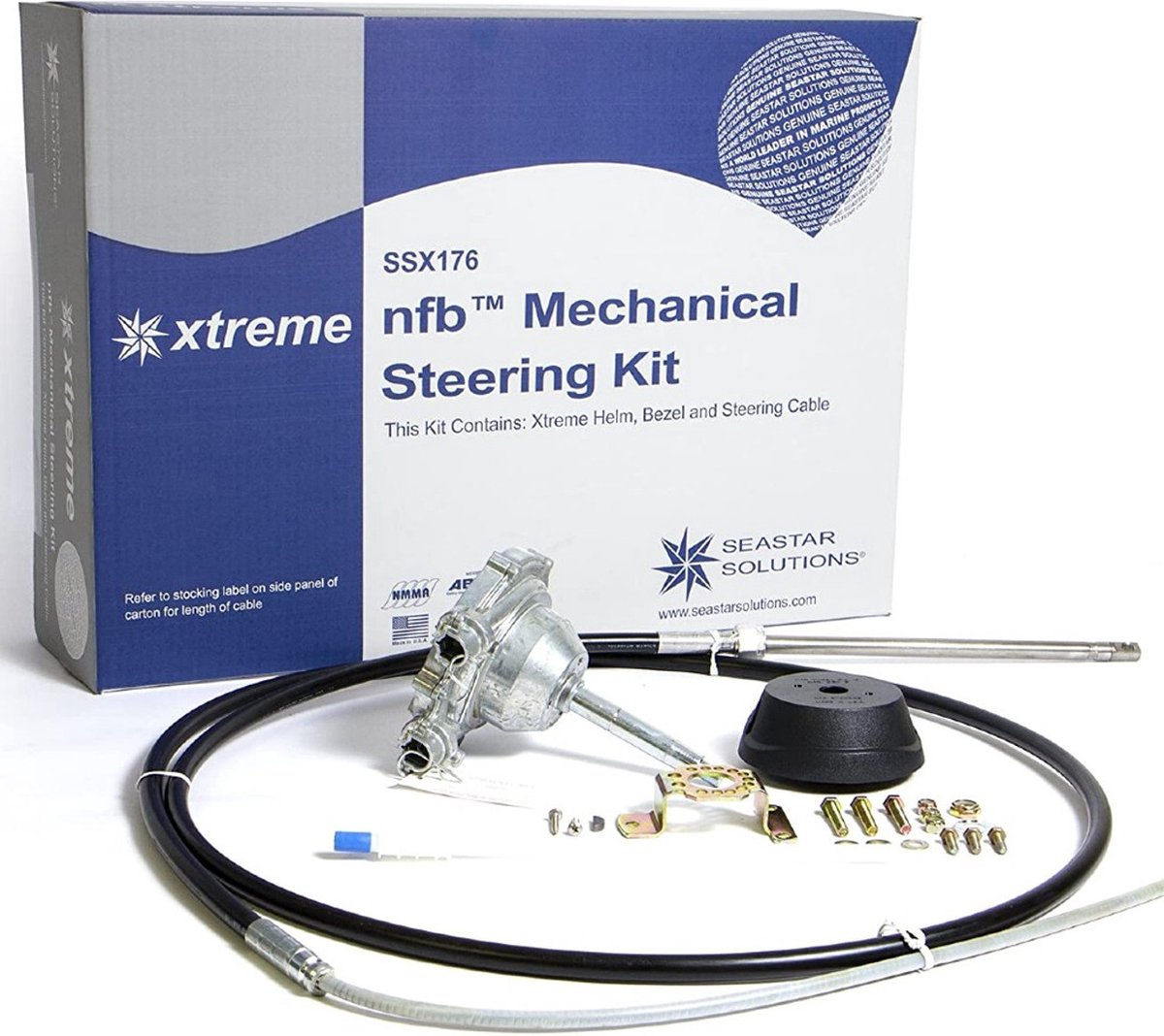 SeaStar "XTREME" zonder "NFB" (no-feedback) stuursysteem met kabel 19' (5.79m)