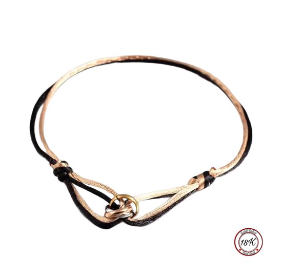 Soraro Tricolor Armband | Zwart & Goudkleurig | 18K Goldplated | Soraro Armbanden | Cadeau voor haar | verjaardag vrouw | Vaderdag | Vaderdag Cadeau