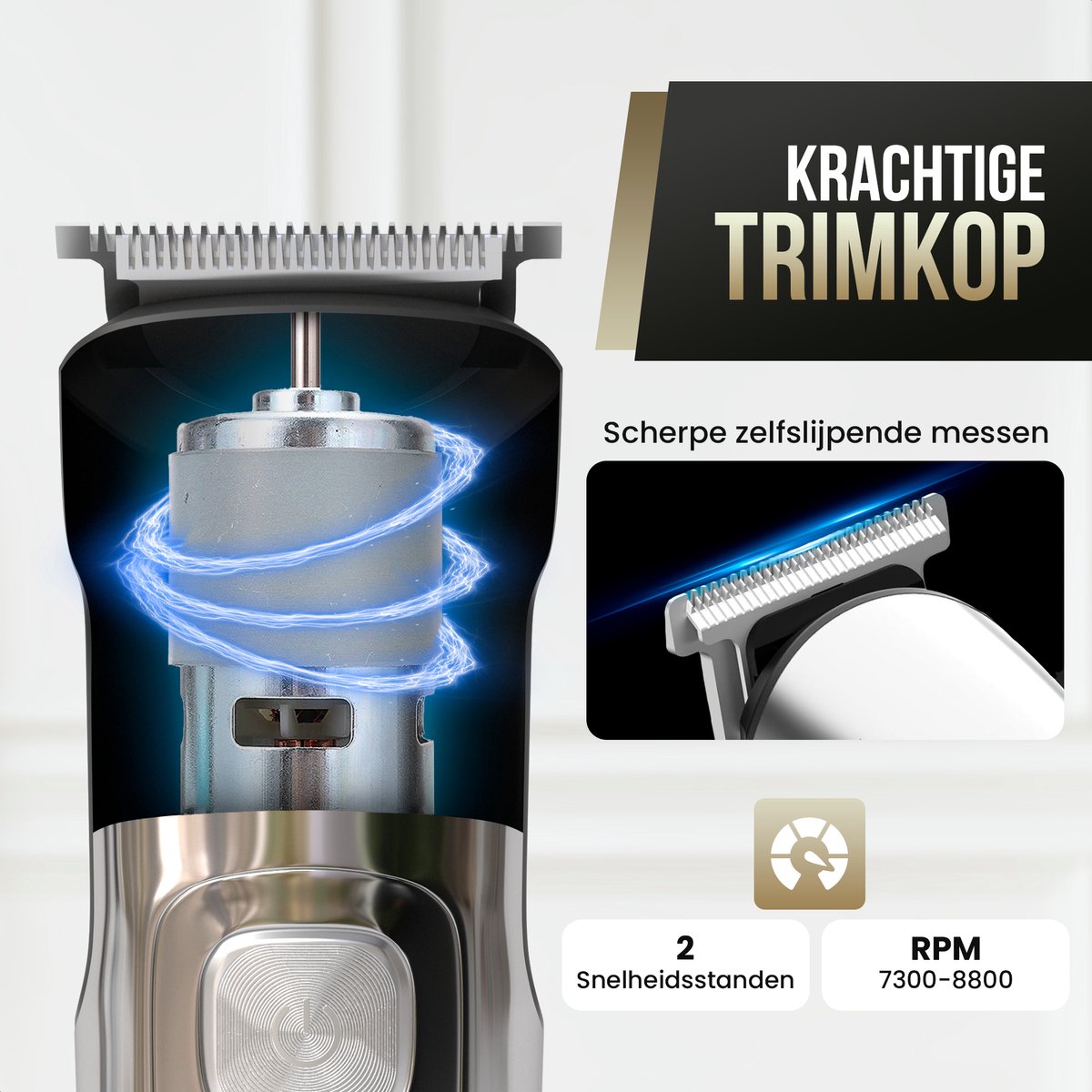 Strex Baardtrimmer - 14 in 1 Set - Draadloos & Waterbestendig - Multigroomer / Bodygroomer / Trimmer thumbnail 4