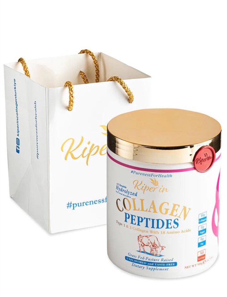 Goedkoopste Kiperin Collagen Dieetsupplement met 100 pure en natuurlijke hoog bioactieve Kiperin Collageen dubbel gehydrolyseerde collageenpeptiden (50 dagen