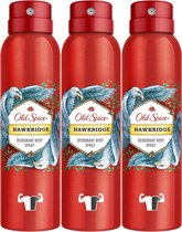 Old Spice Hawkridge Deodorant - Body Spray - 3 x 150ml