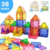 Magnetisch Speelgoed 38 Stuks Magnetic Tiles - Constructiespeelgoed - Montessori Speelgoed - Magnetische Bouwstenen - Magnetische Tegels - Speelgoed 3 t/m 12 jaar