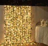 Lichtgordijn voor Buiten op Zonne-Energie - 10m Waterdichte Klimopslinger met 100 LEDs, 8 Verlichtingsmodi - Ideaal voor Tuin, Balkon, Omheining, Camping, Kerstmis, Bruiloften en Decoraties
