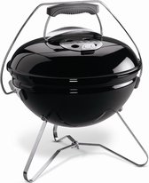 Houtskoolbarbecue, 37 Centimeter | Draagbare Barbecue met Tuck-N-Carry Deksel En Poten Van Verguld Staal | Uitklapbare Outdoor BBQ - Zwart