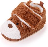 Babyslofjes - voor Pasgeborenen, Peuters en Baby's - Laag - Maat 20-21 - 13cm - Bruin
