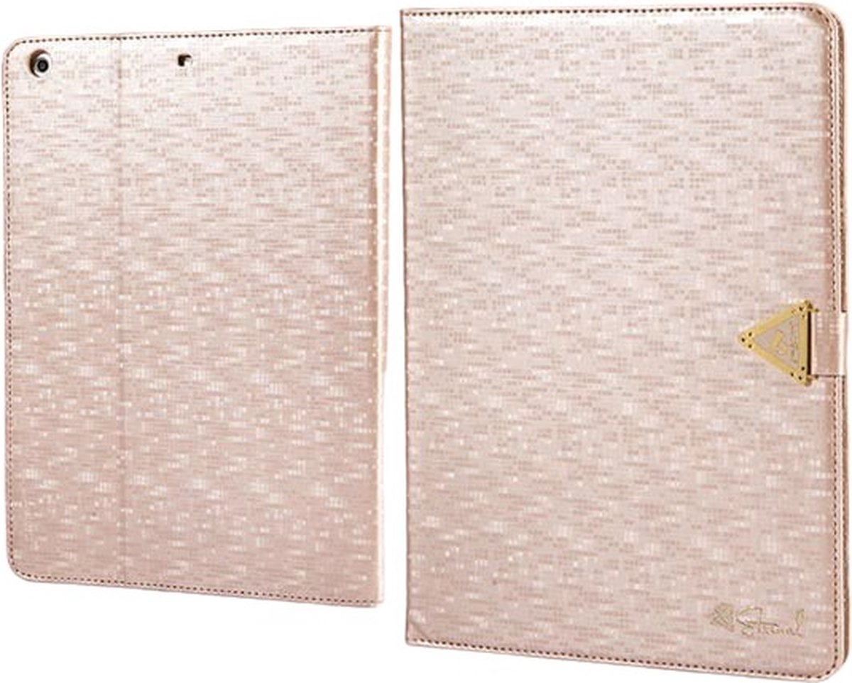 Leiers luxe hoesje voor Apple iPad Air 1 & Air 2 - geïntegreerde standaard - Rosegoud