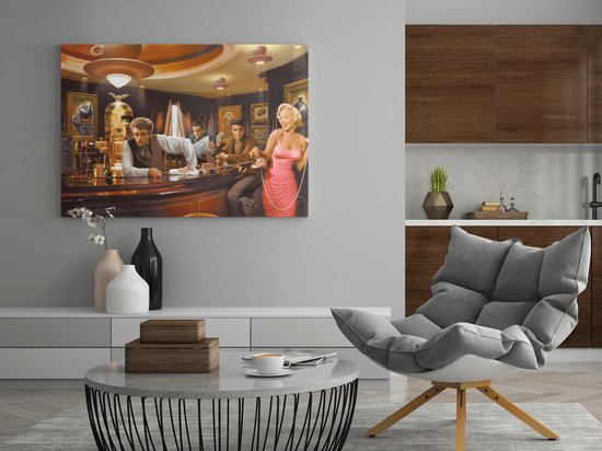 Canvas Schilderij - Marilyn Monroe - Wanddecoratie - Bekende Persoon - 60x40 cm