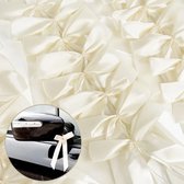 12 Kant en klare strikken ivoor - satijn - diy - hobby - knutselen polyester - strik - ivoor - decoratie - trouwen - huwelijk - kerst - communie